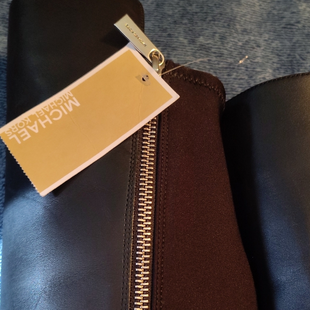 Michael Kors Black Over the Knee Boots with Silver Accents - Picture 2 of 6